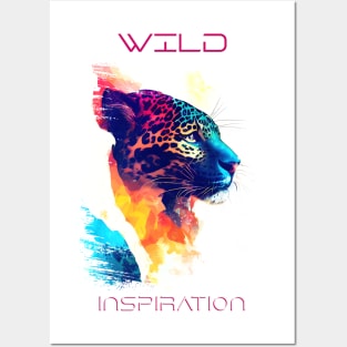 Jaguar Wild Nature Animal Colors Art Painting Posters and Art